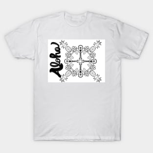 Aloha black and white T-Shirt